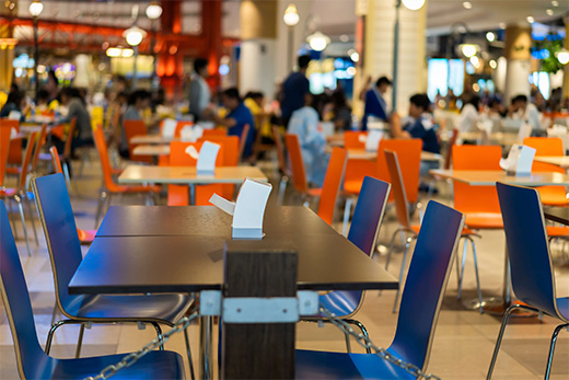 Clean food court area